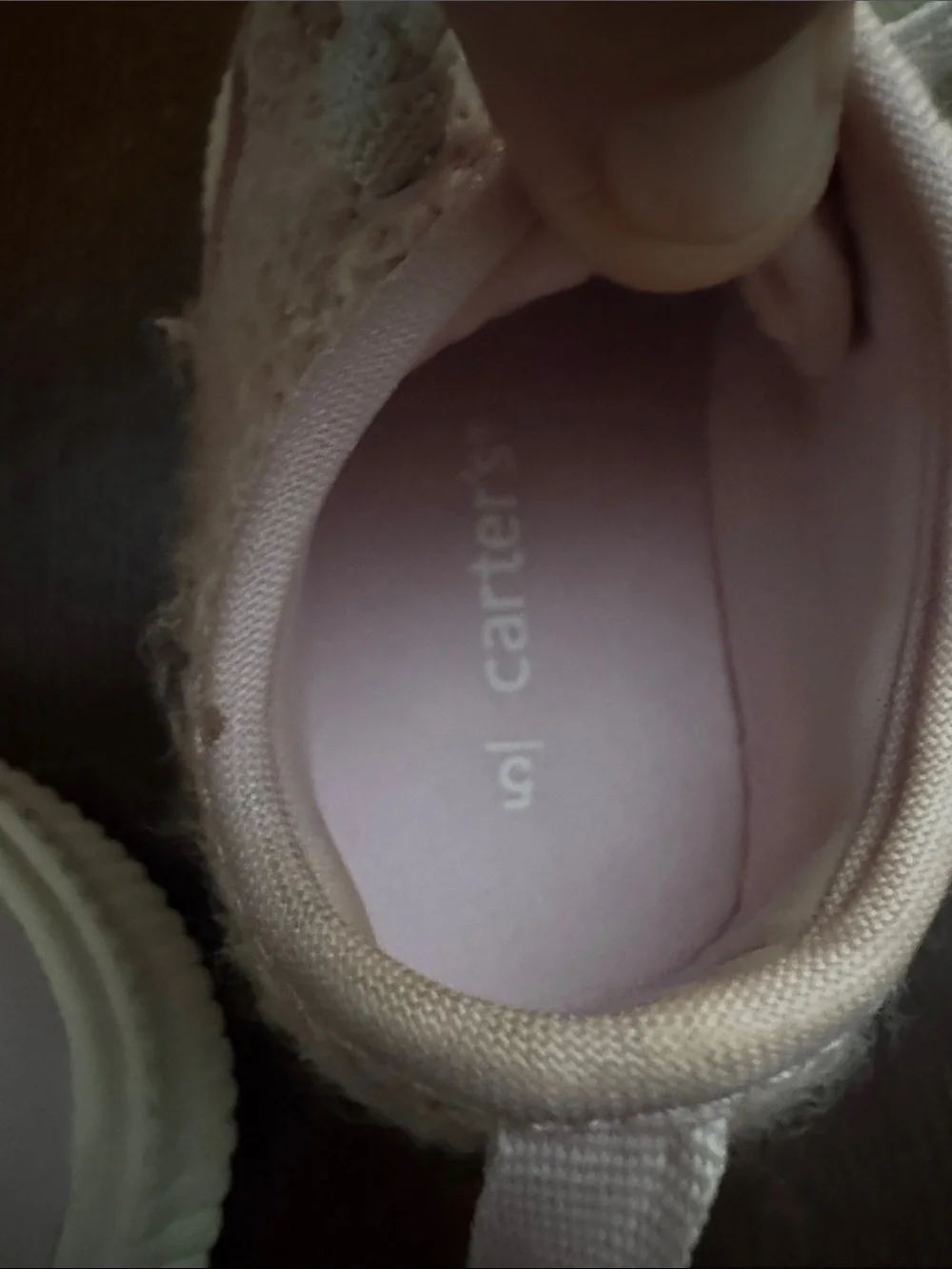 Carter's Pastel Pink Knit Lace-Up Toddler Sneakers size 5